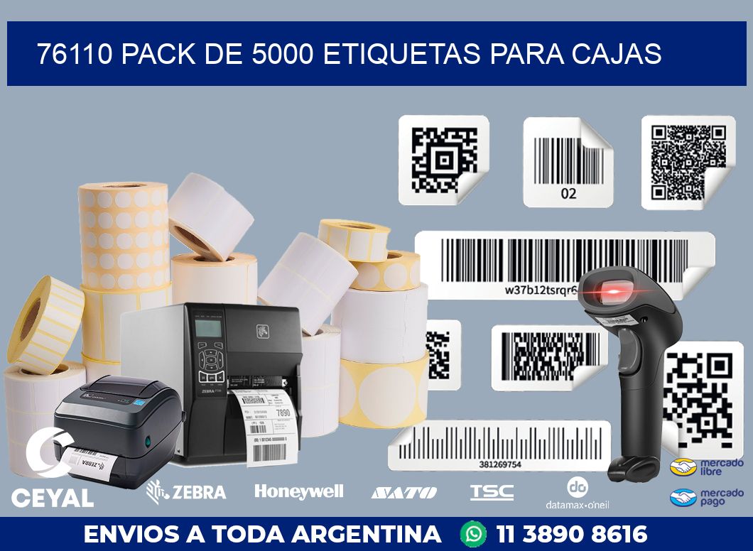 76110 PACK DE 5000 ETIQUETAS PARA CAJAS