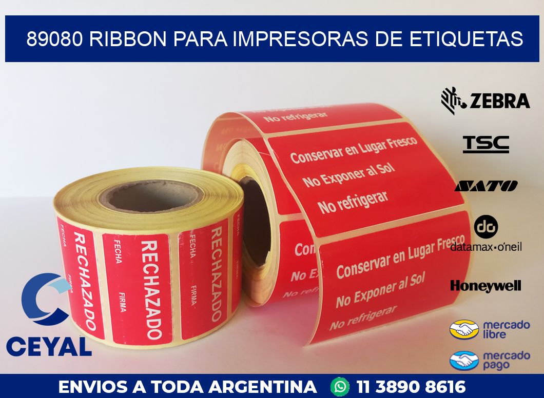 89080 RIBBON PARA IMPRESORAS DE ETIQUETAS