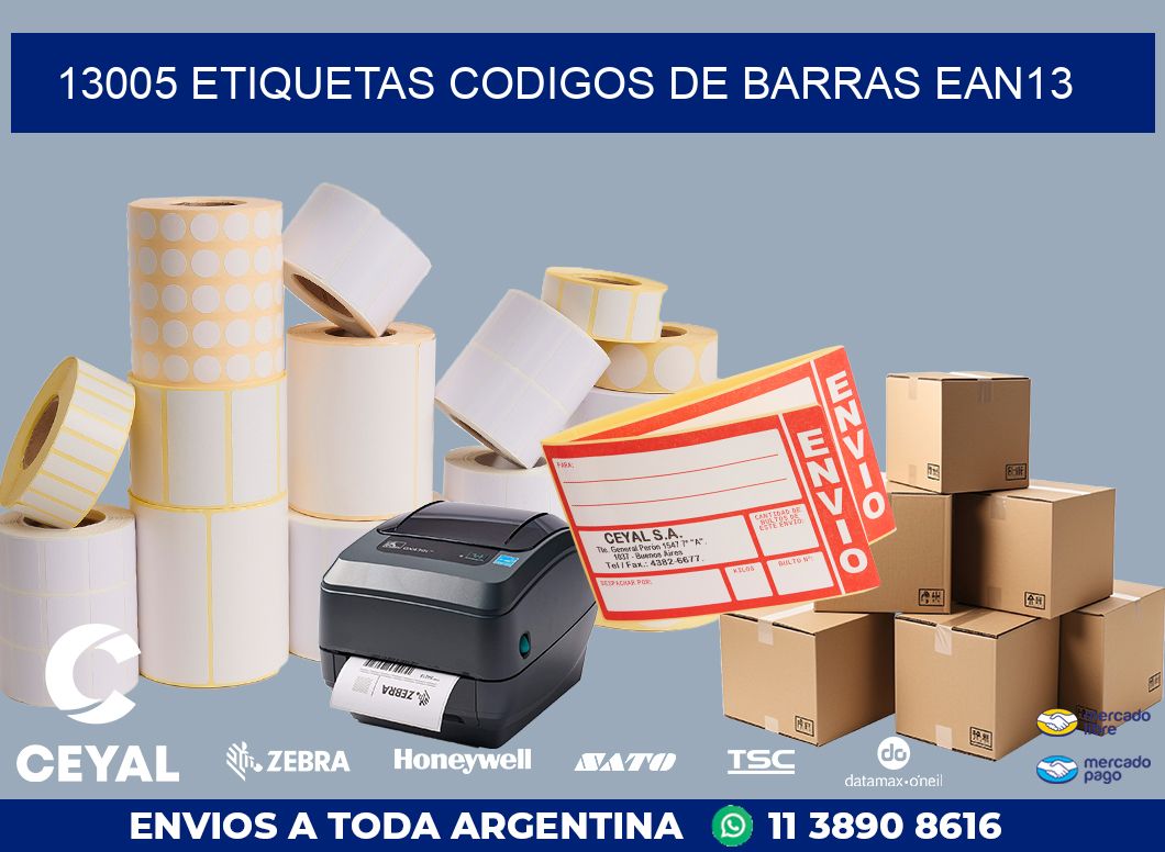 13005 ETIQUETAS CODIGOS DE BARRAS EAN13