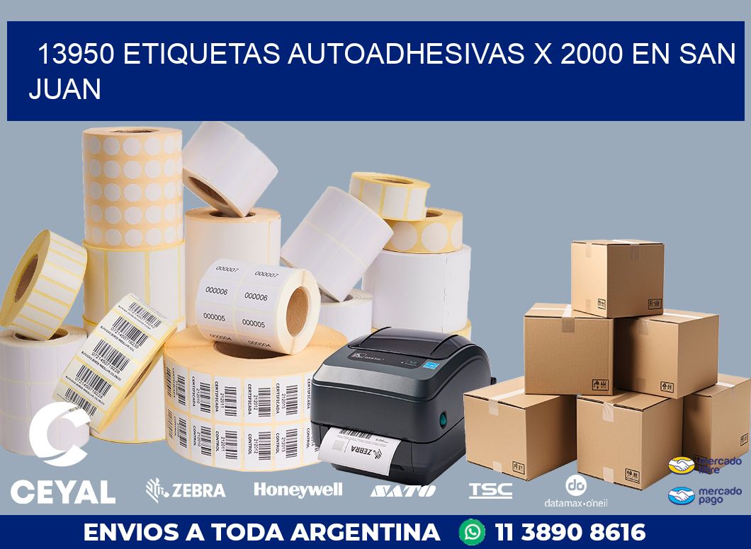 13950 ETIQUETAS AUTOADHESIVAS X 2000 EN SAN JUAN