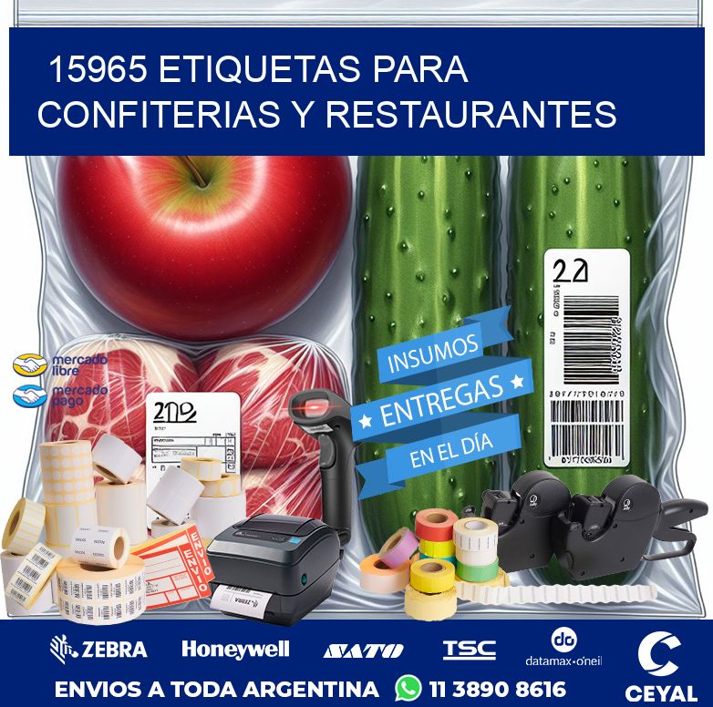 15965 ETIQUETAS PARA CONFITERIAS Y RESTAURANTES