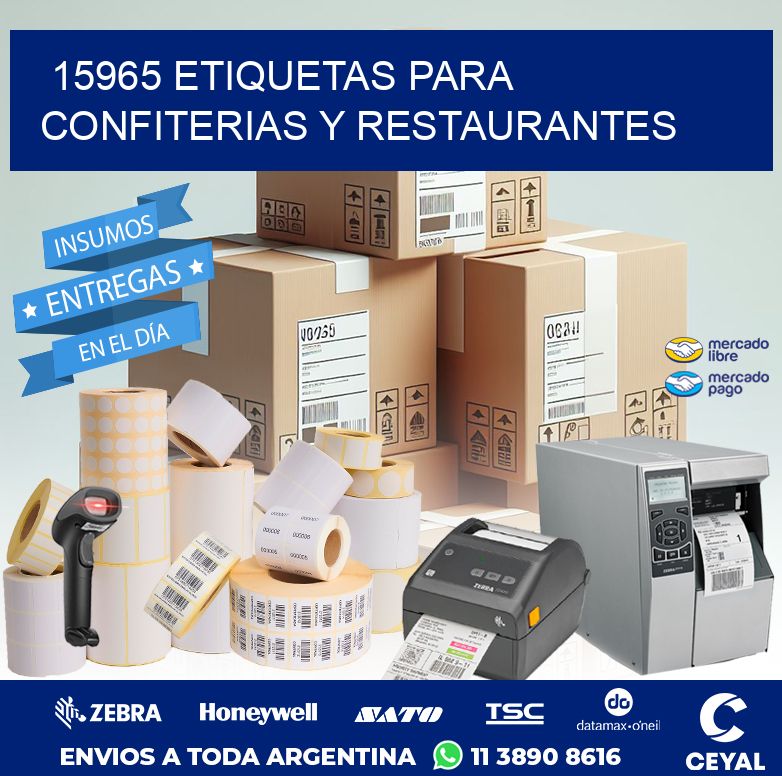 15965 ETIQUETAS PARA CONFITERIAS Y RESTAURANTES