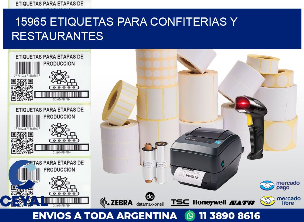15965 ETIQUETAS PARA CONFITERIAS Y RESTAURANTES