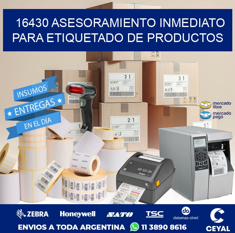 16430 ASESORAMIENTO INMEDIATO PARA ETIQUETADO DE PRODUCTOS