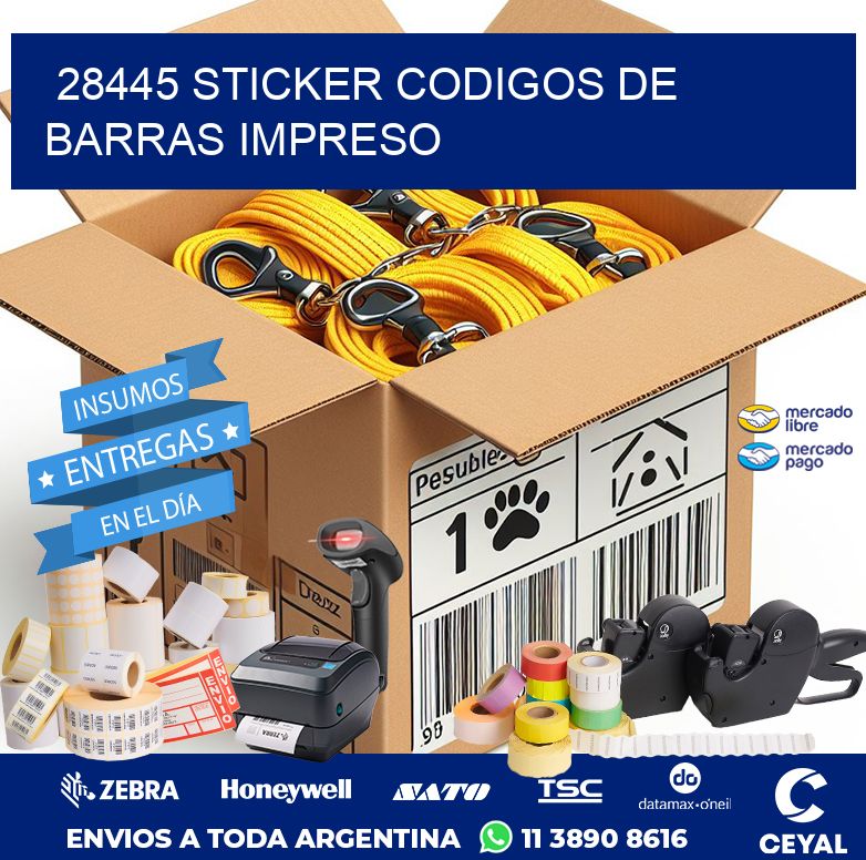 28445 STICKER CODIGOS DE BARRAS IMPRESO