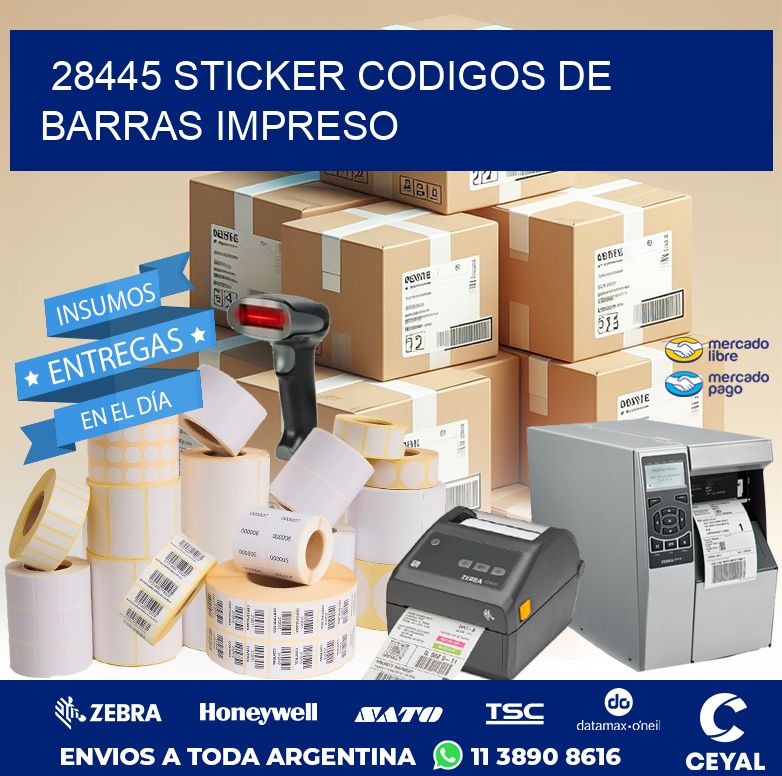 28445 STICKER CODIGOS DE BARRAS IMPRESO