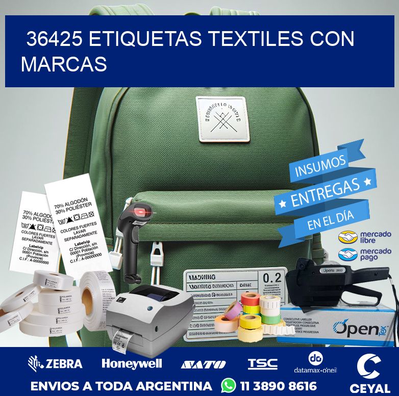 36425 ETIQUETAS TEXTILES CON MARCAS