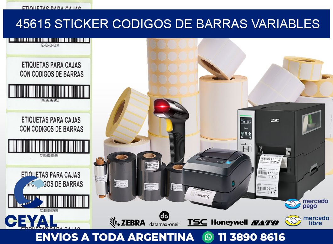 45615 STICKER CODIGOS DE BARRAS VARIABLES