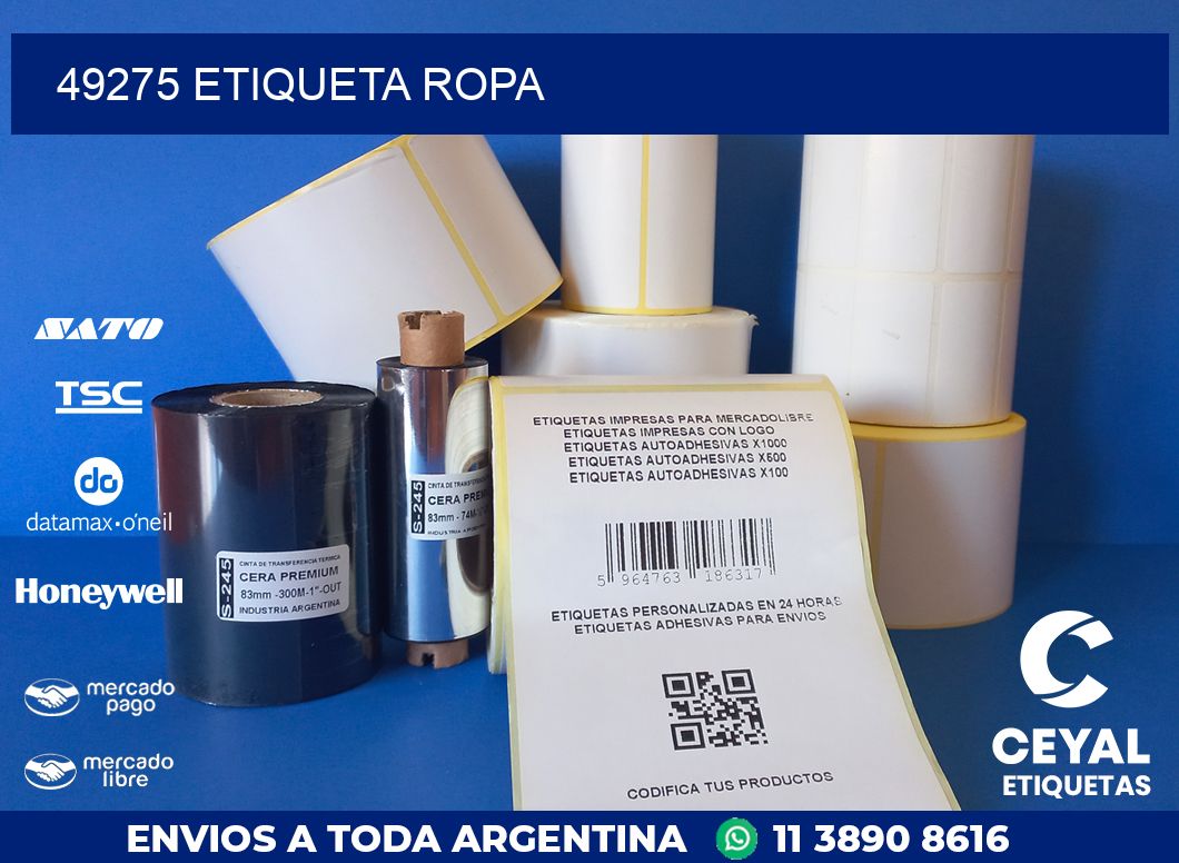 49275 ETIQUETA ROPA