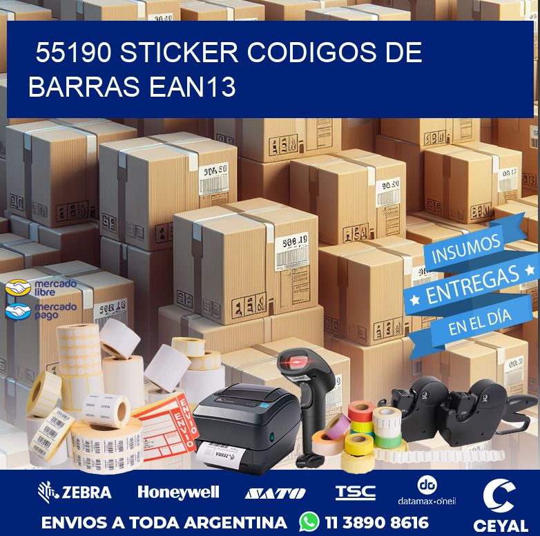 55190 STICKER CODIGOS DE BARRAS EAN13