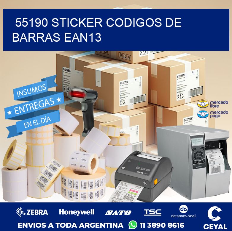 55190 STICKER CODIGOS DE BARRAS EAN13