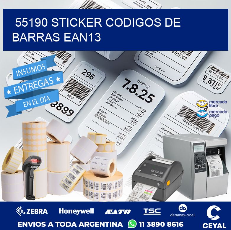 55190 STICKER CODIGOS DE BARRAS EAN13