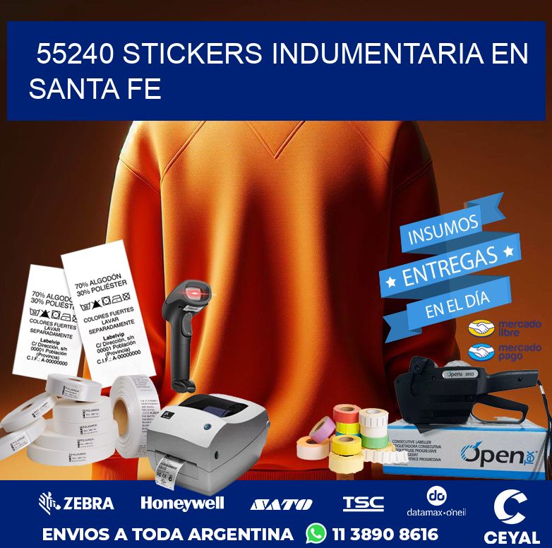55240 STICKERS INDUMENTARIA EN SANTA FE