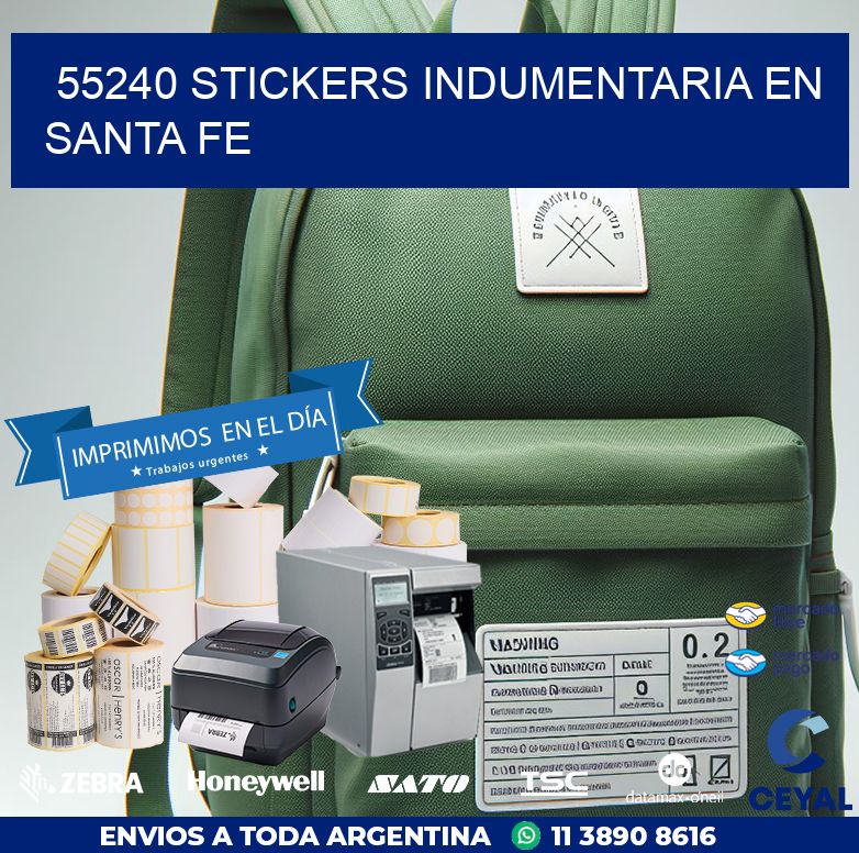 55240 STICKERS INDUMENTARIA EN SANTA FE