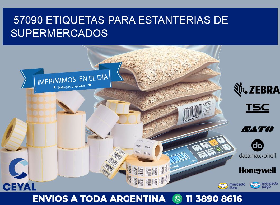 57090 ETIQUETAS PARA ESTANTERIAS DE SUPERMERCADOS