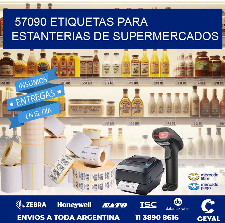 57090 ETIQUETAS PARA ESTANTERIAS DE SUPERMERCADOS