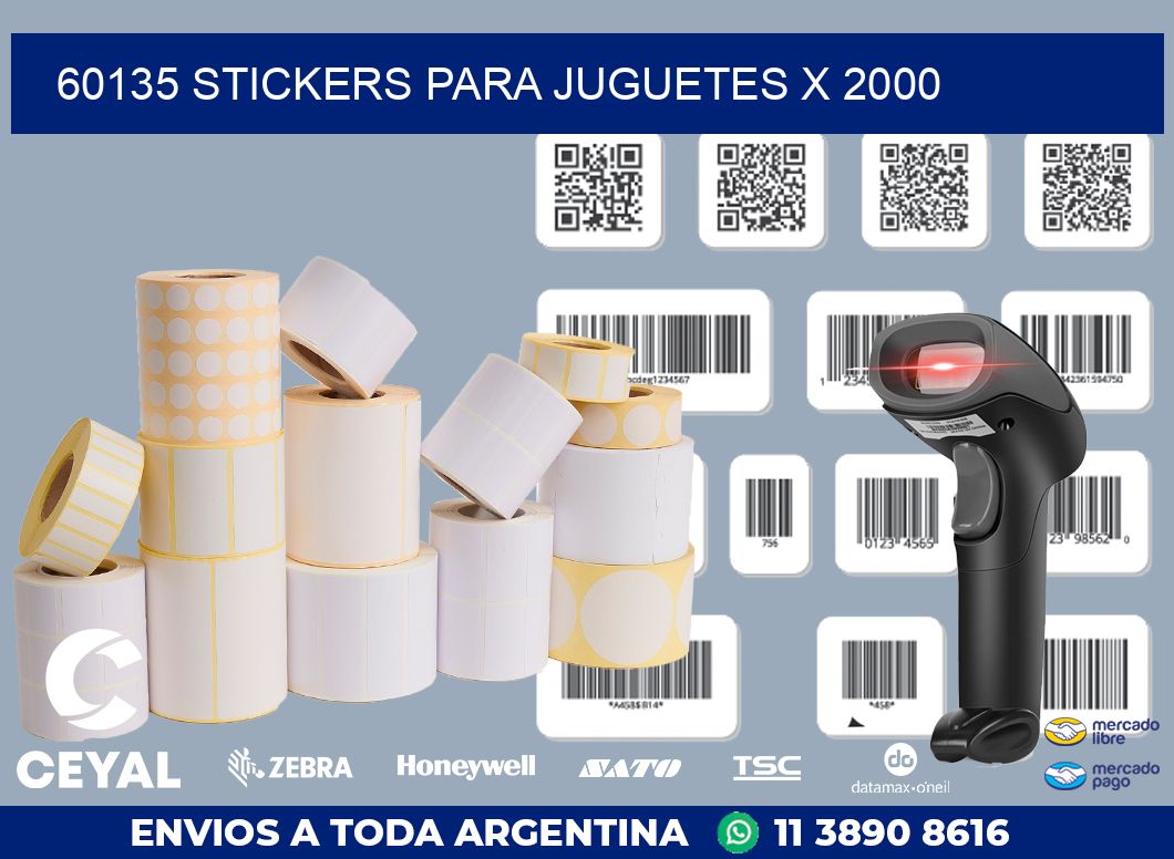 60135 STICKERS PARA JUGUETES X 2000
