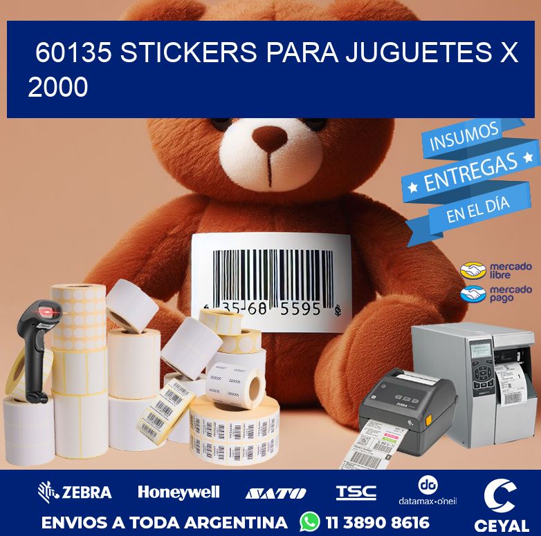 60135 STICKERS PARA JUGUETES X 2000