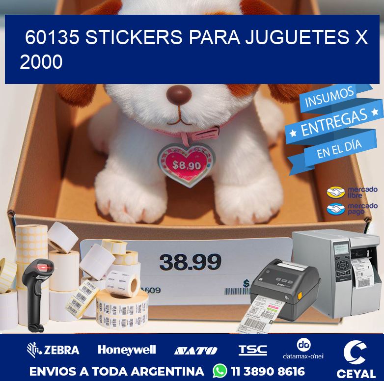60135 STICKERS PARA JUGUETES X 2000