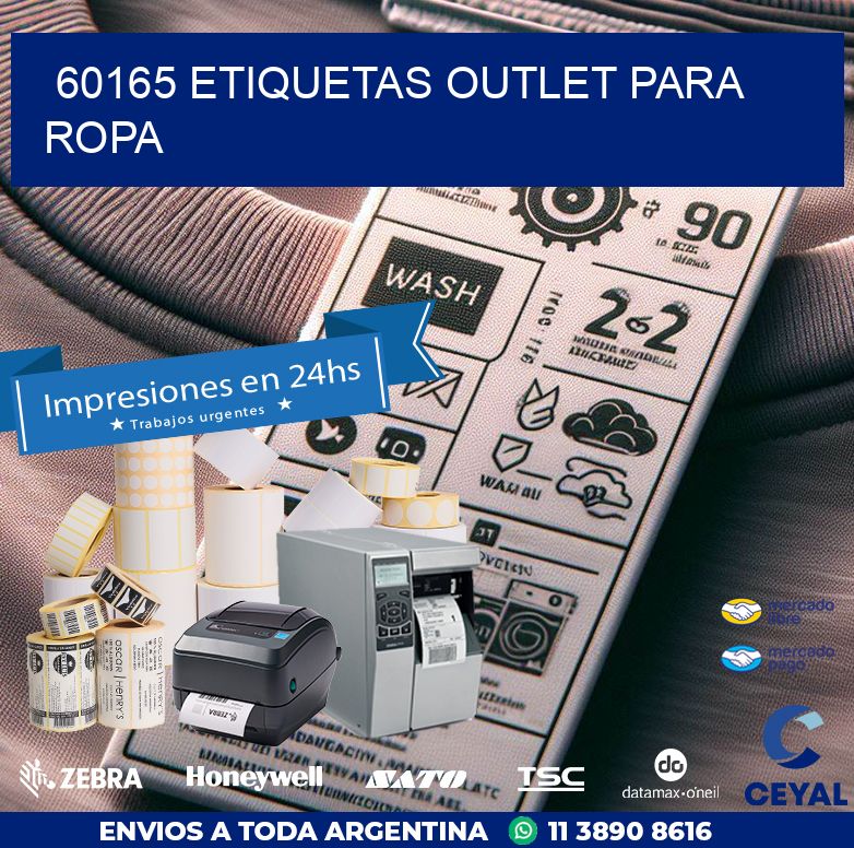 60165 ETIQUETAS OUTLET PARA ROPA