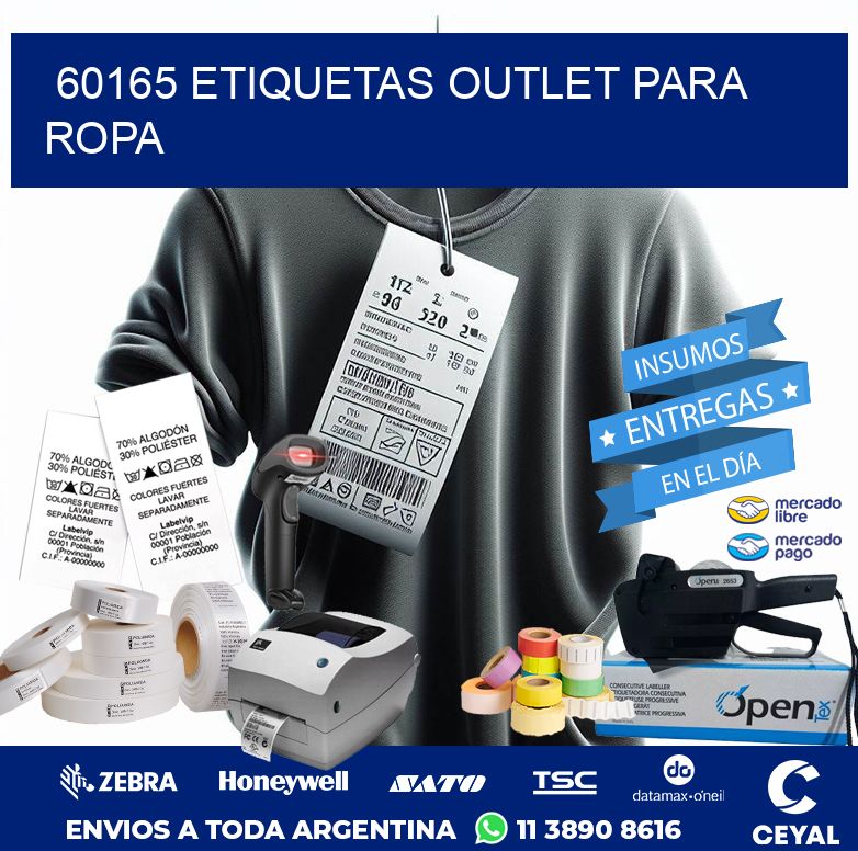 60165 ETIQUETAS OUTLET PARA ROPA