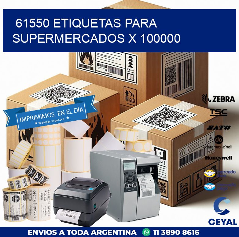 61550 ETIQUETAS PARA SUPERMERCADOS X 100000
