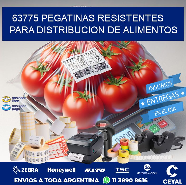 63775 PEGATINAS RESISTENTES PARA DISTRIBUCION DE ALIMENTOS