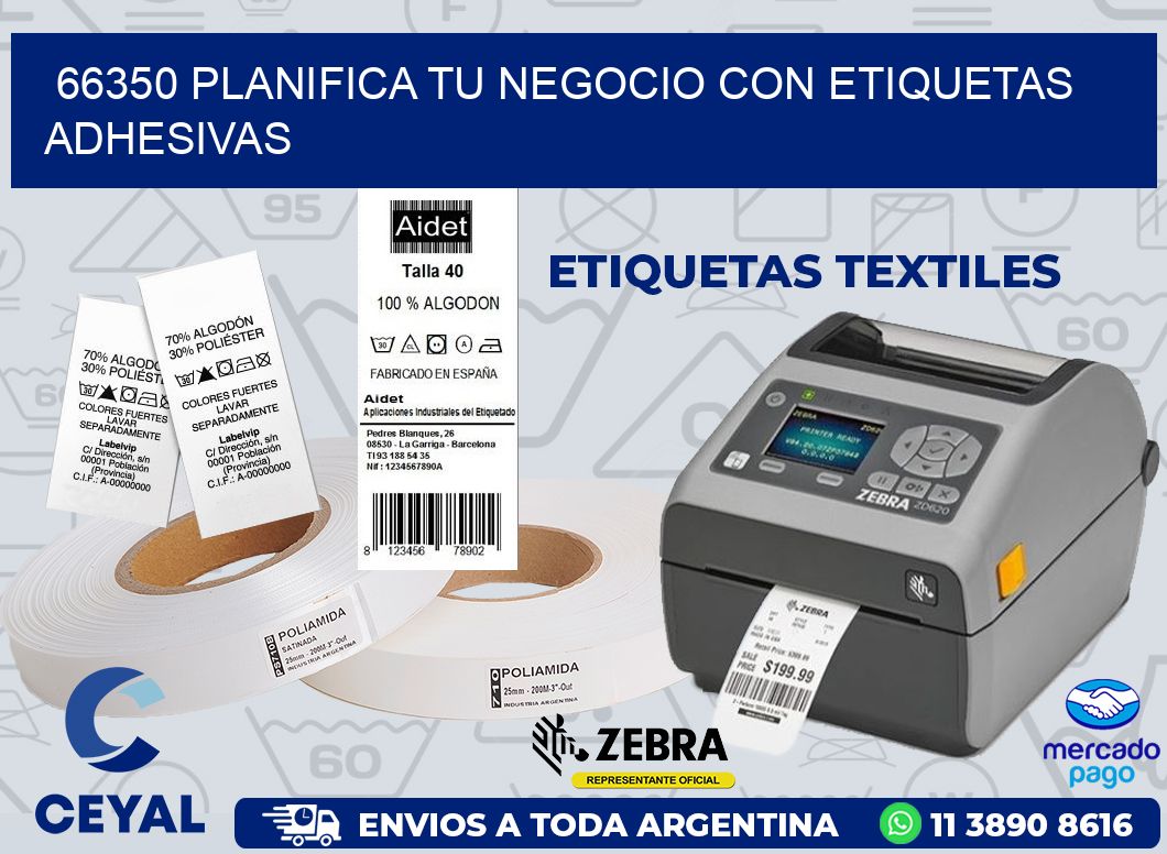 66350 PLANIFICA TU NEGOCIO CON ETIQUETAS ADHESIVAS