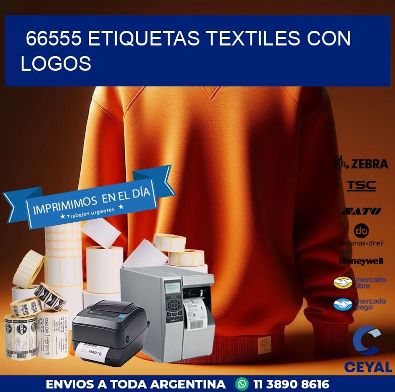 66555 ETIQUETAS TEXTILES CON LOGOS