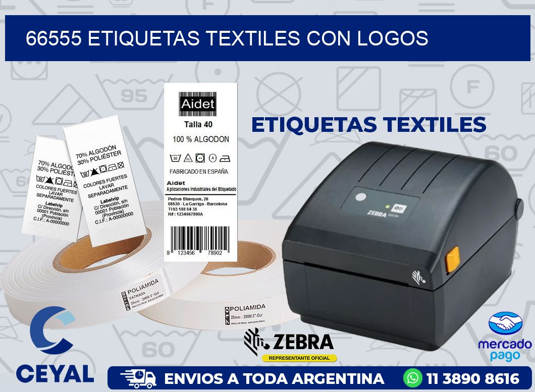 66555 ETIQUETAS TEXTILES CON LOGOS