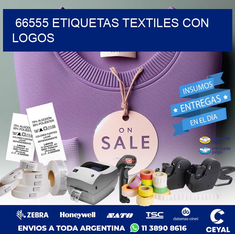66555 ETIQUETAS TEXTILES CON LOGOS