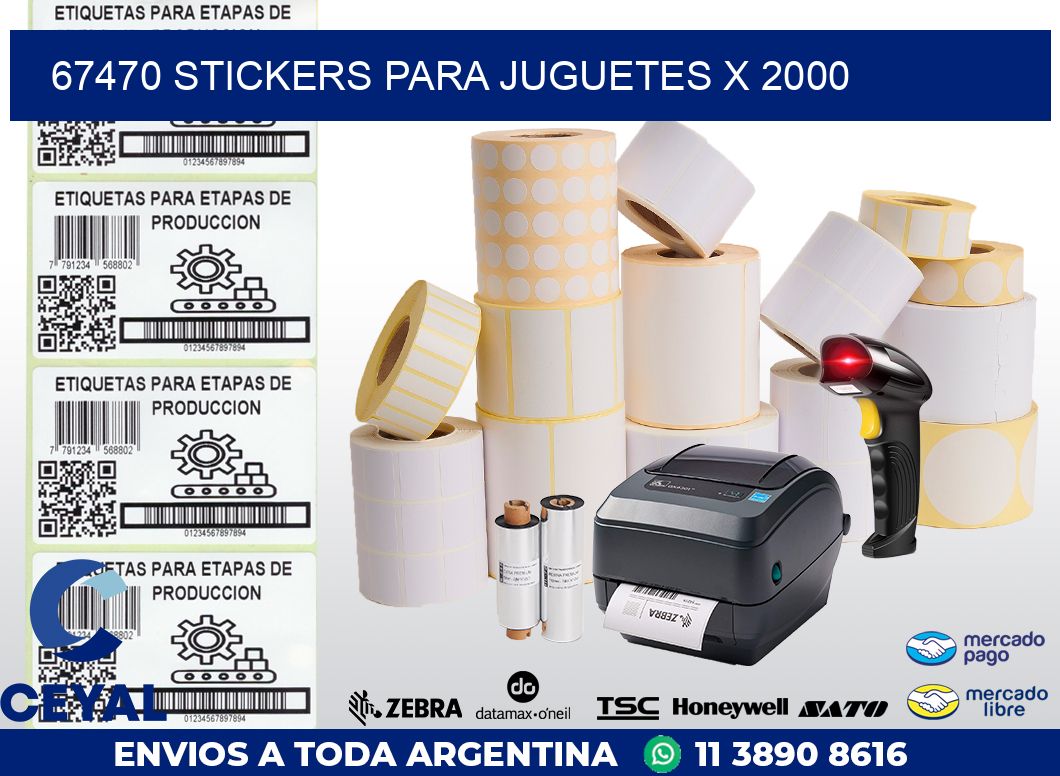 67470 STICKERS PARA JUGUETES X 2000