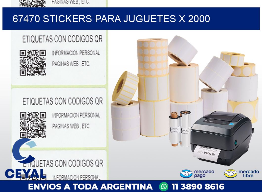 67470 STICKERS PARA JUGUETES X 2000