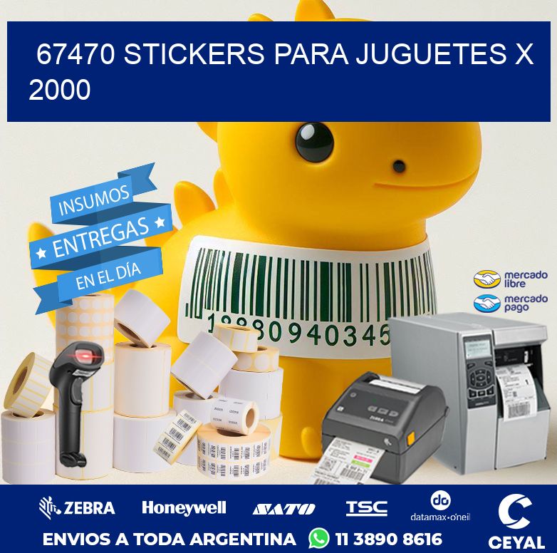 67470 STICKERS PARA JUGUETES X 2000