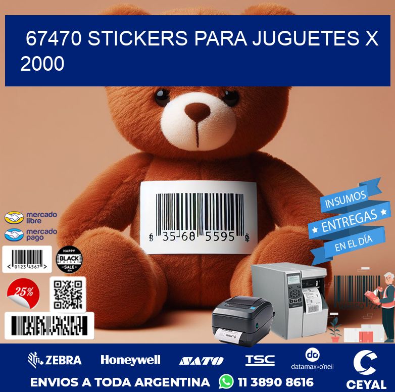 67470 STICKERS PARA JUGUETES X 2000