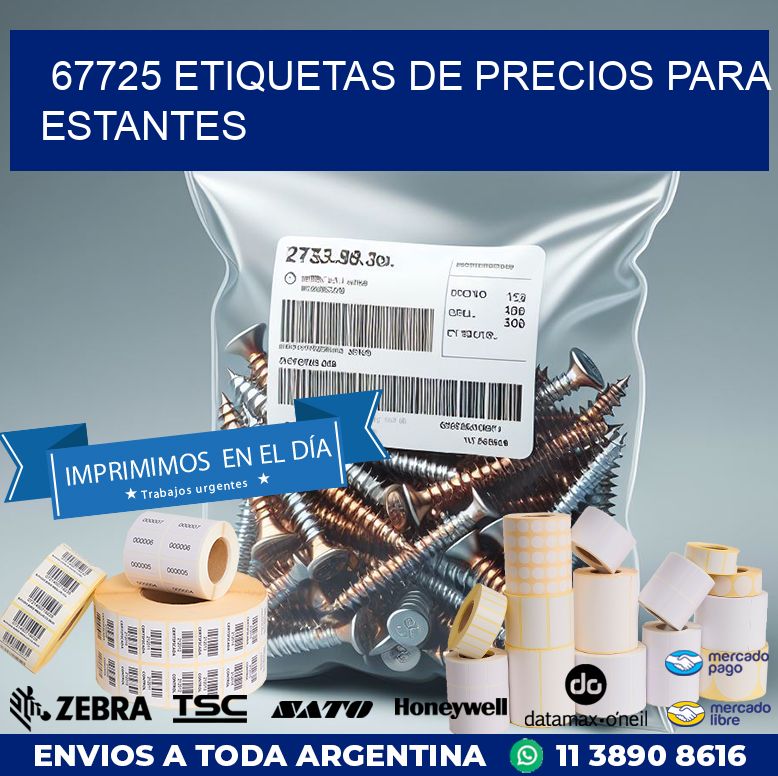 67725 ETIQUETAS DE PRECIOS PARA ESTANTES