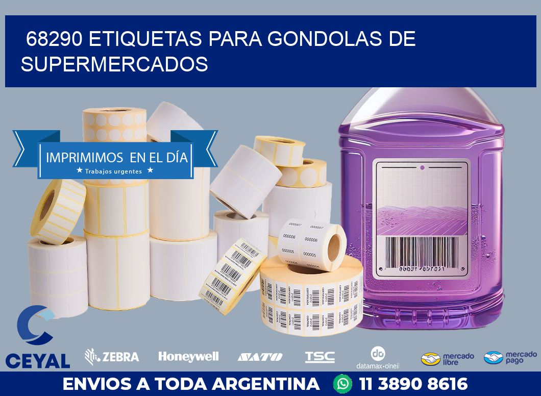 68290 ETIQUETAS PARA GONDOLAS DE SUPERMERCADOS
