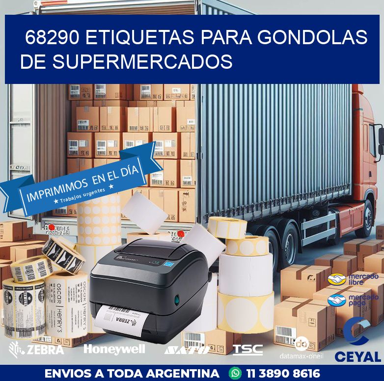 68290 ETIQUETAS PARA GONDOLAS DE SUPERMERCADOS