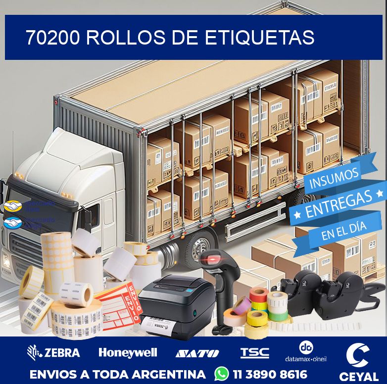70200 ROLLOS DE ETIQUETAS
