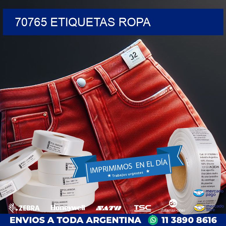 70765 ETIQUETAS ROPA