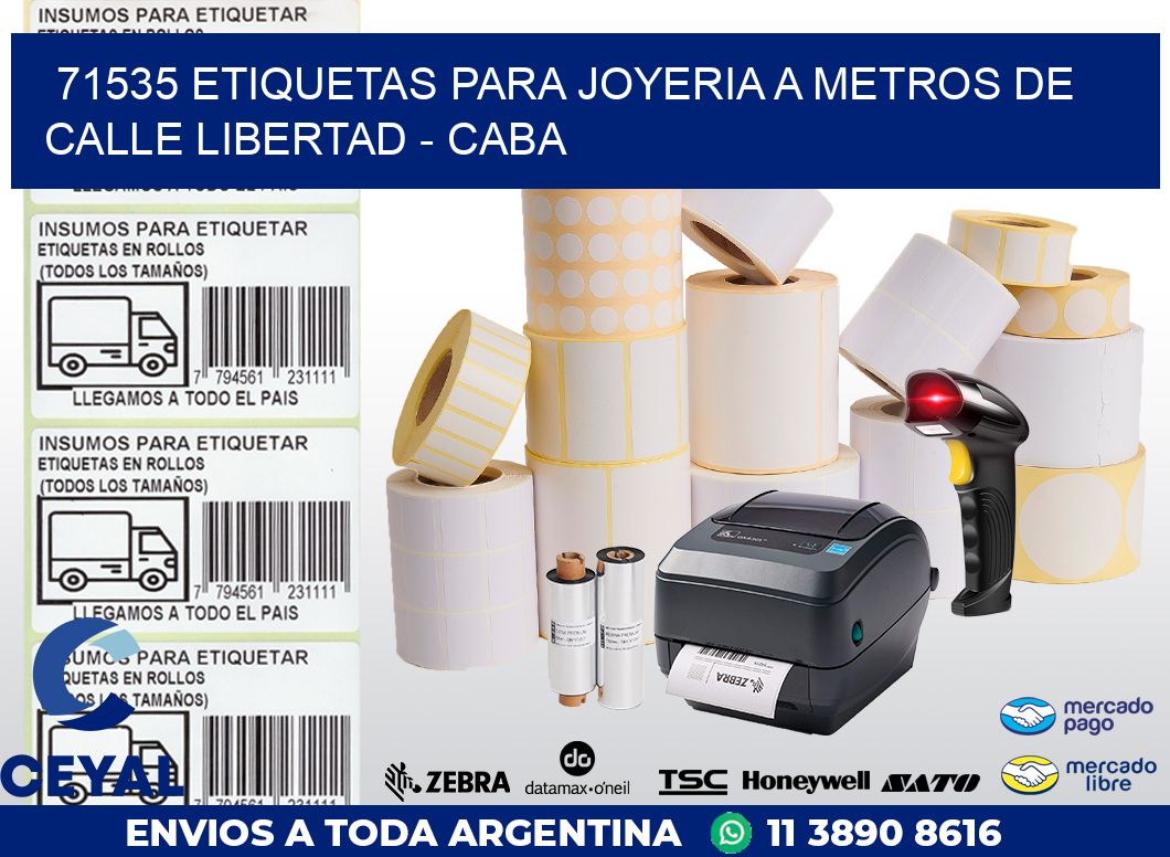 71535 ETIQUETAS PARA JOYERIA A METROS DE CALLE LIBERTAD - CABA