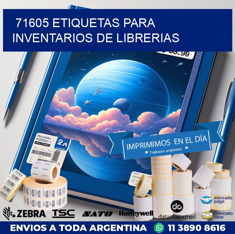 71605 ETIQUETAS PARA INVENTARIOS DE LIBRERIAS