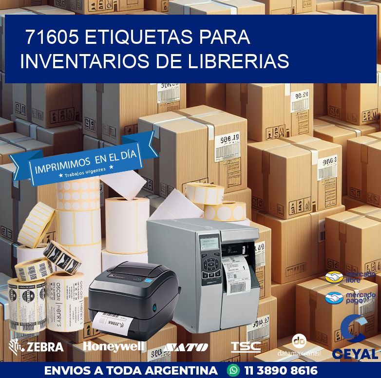 71605 ETIQUETAS PARA INVENTARIOS DE LIBRERIAS
