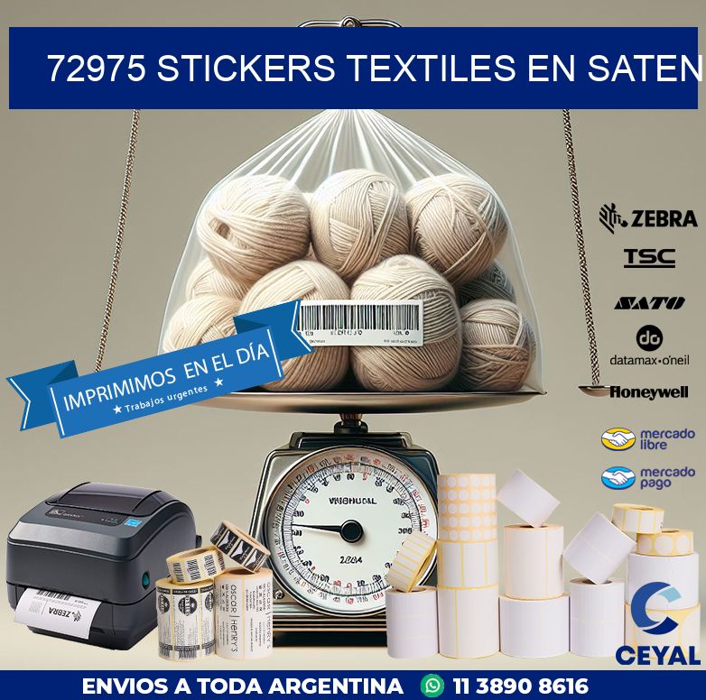 72975 STICKERS TEXTILES EN SATEN