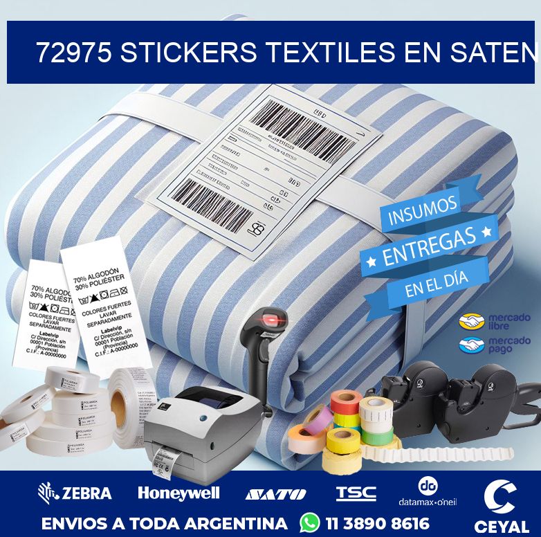72975 STICKERS TEXTILES EN SATEN