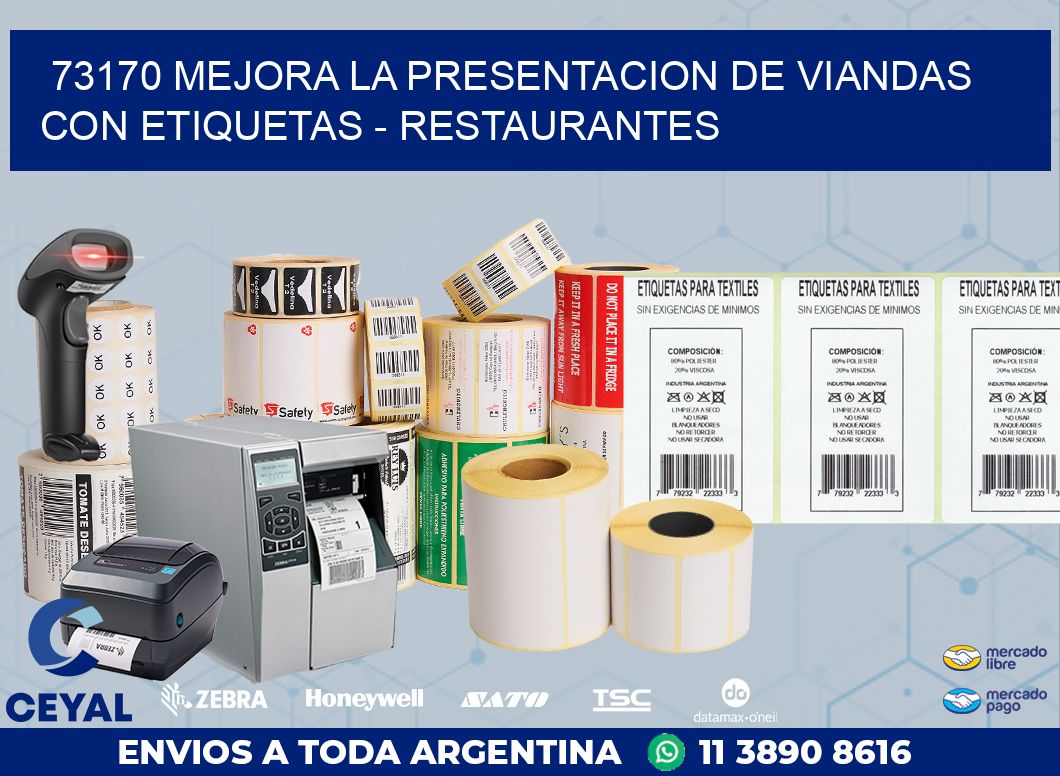 73170 MEJORA LA PRESENTACION DE VIANDAS CON ETIQUETAS - RESTAURANTES