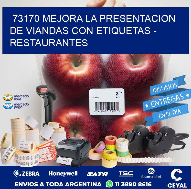 73170 MEJORA LA PRESENTACION DE VIANDAS CON ETIQUETAS - RESTAURANTES