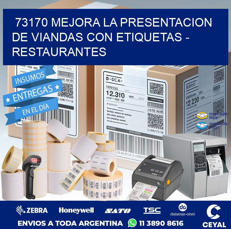 73170 MEJORA LA PRESENTACION DE VIANDAS CON ETIQUETAS - RESTAURANTES