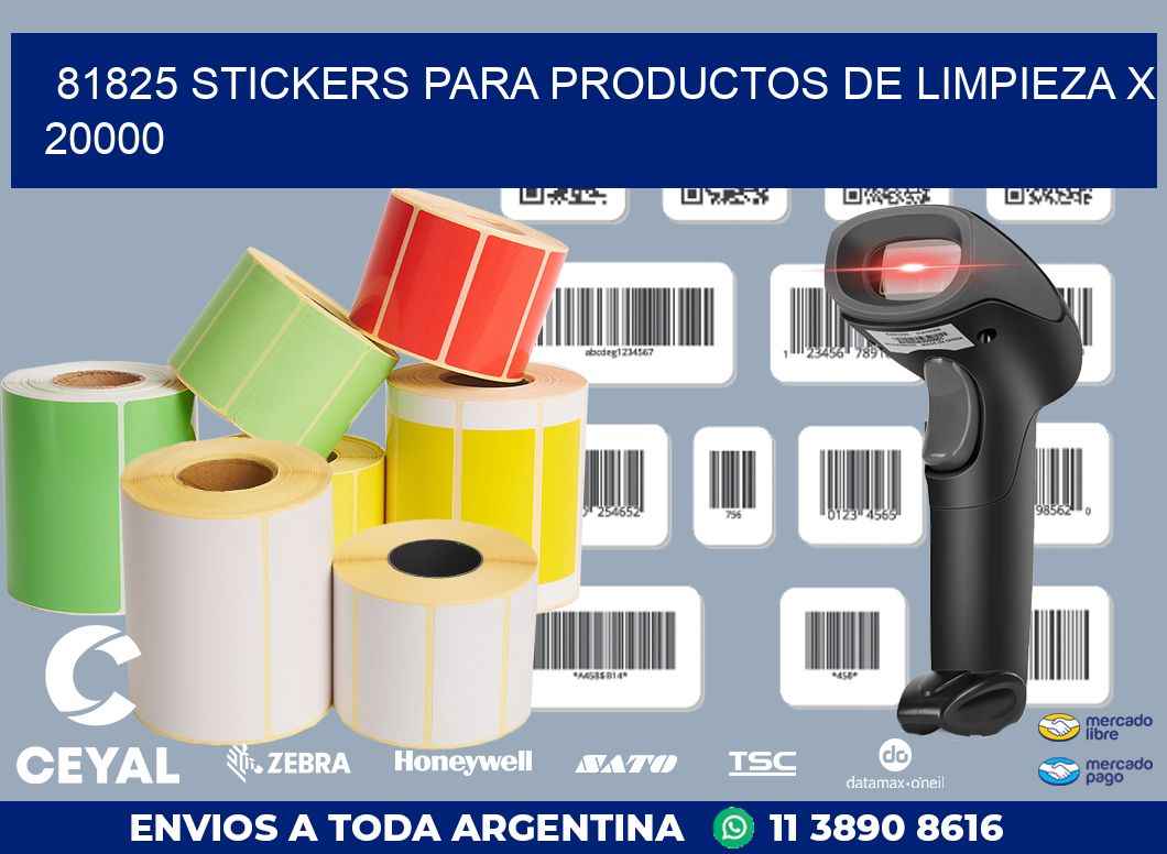 81825 STICKERS PARA PRODUCTOS DE LIMPIEZA X 20000