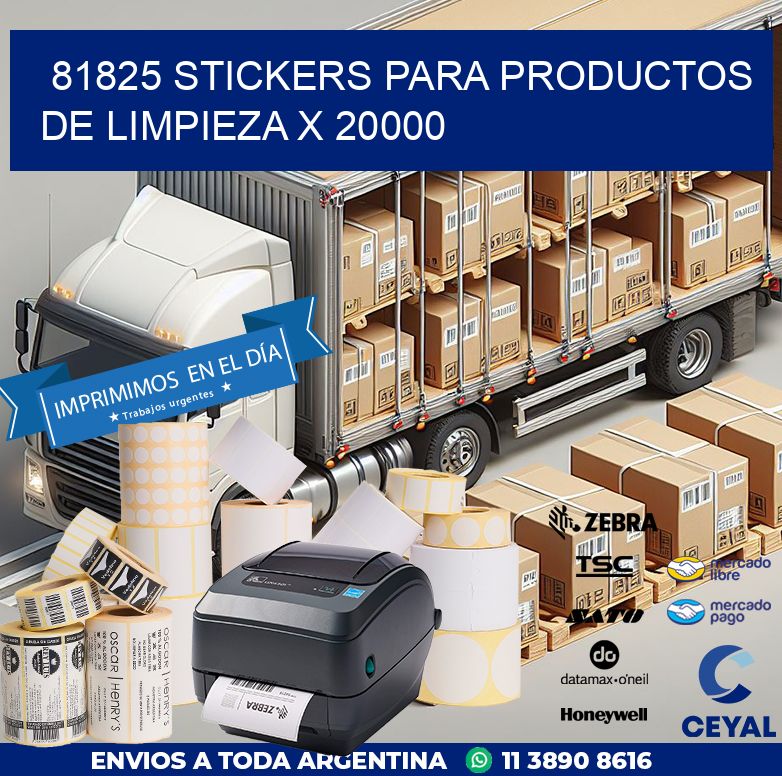 81825 STICKERS PARA PRODUCTOS DE LIMPIEZA X 20000